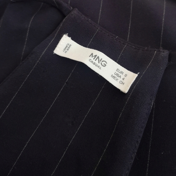 Mango Striped Navy Midi Slip Dress - Picture 3 of 4